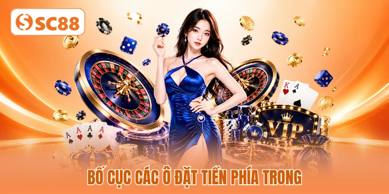 Bố cục các ô đặt tiền phía trong